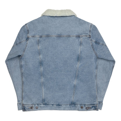 Pot Leaf Denim Sherpa Jacket